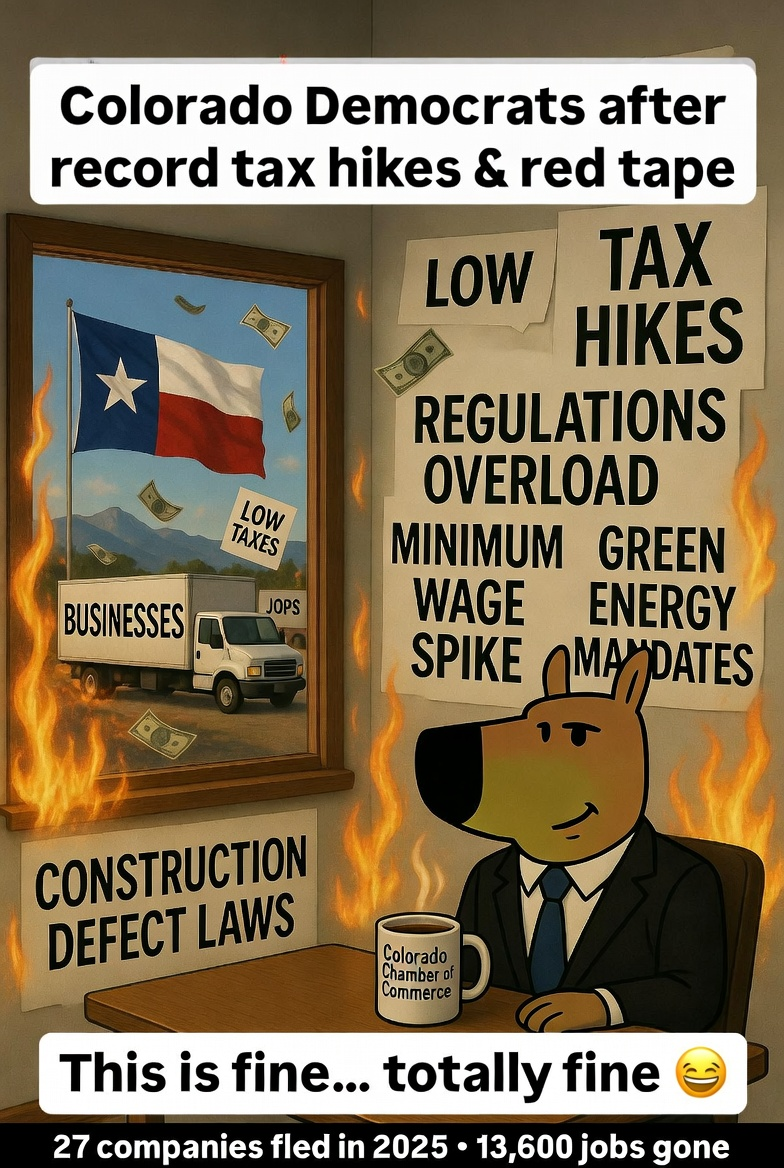 Colorado’s Great Business Exodus: Tax Hikes & Red Tape Force Record Number of Companies to Flee the Rockies