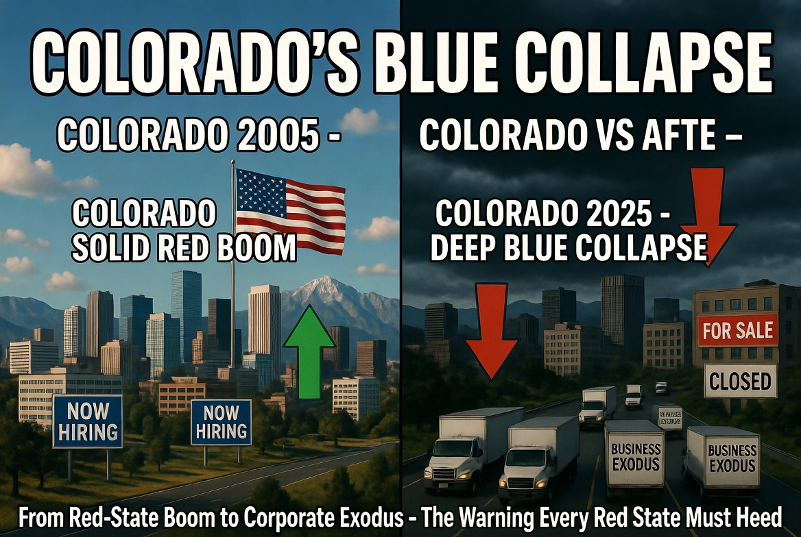 Colorado’s Blue Collapse: From Red-State Boom to Corporate Exodus – The Warning Every Red State Must Heed