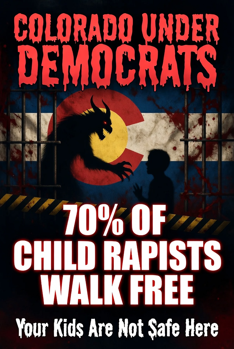 Democrats Turn Colorado Into America's Pedophile Playground: 70% of Child Rapists Get a Slap on the Wrist