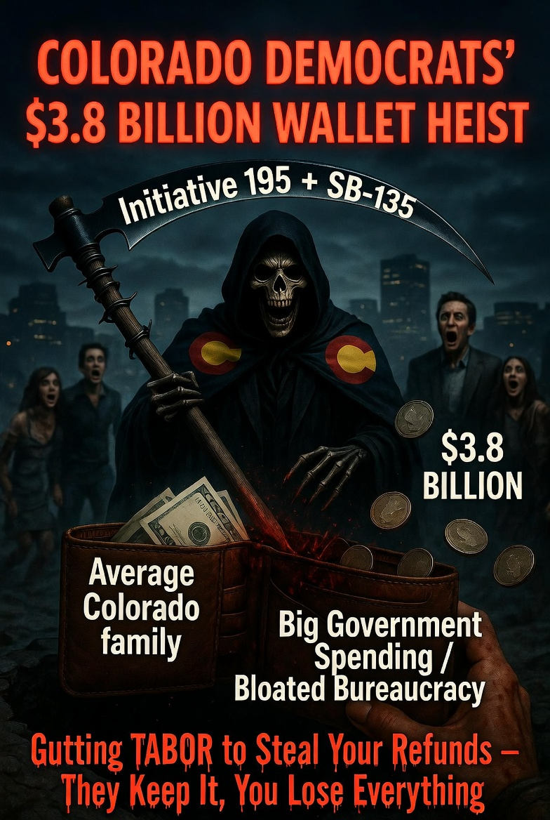 Colorado Democrats’ $3.8 Billion Wallet Heist: Gutting TABOR to Bankroll Big-Government Spree!