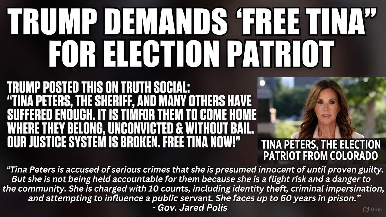 Trump's Fiery Call: 'Free Tina!' – Exposing Colorado's Deep State Lockup of a Patriot Election Guardian